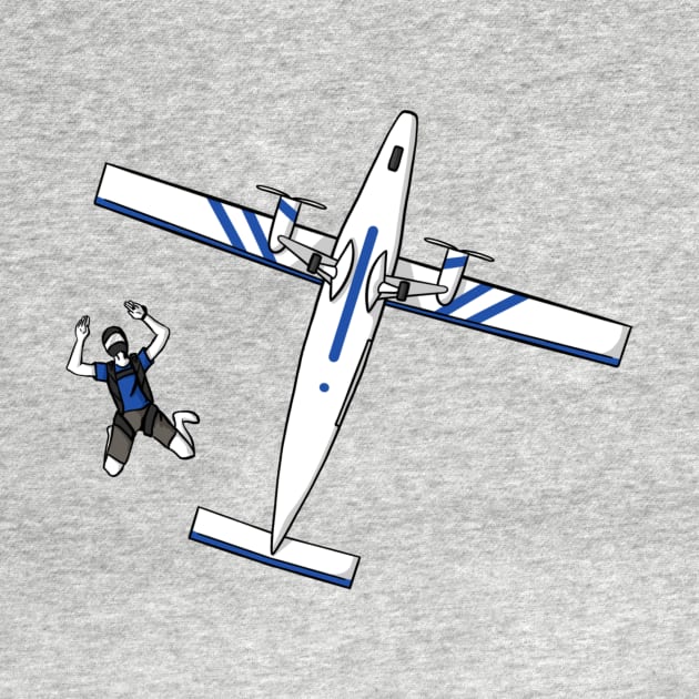 Skydiver And Plane by Reeseworks